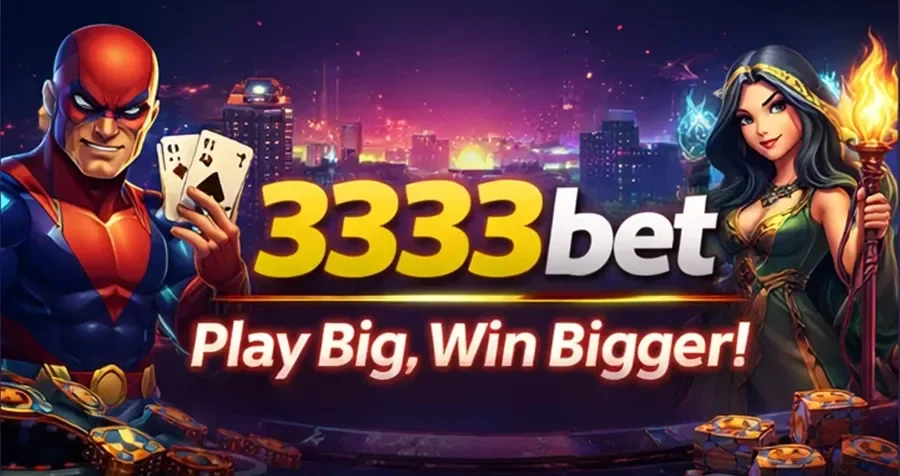 3333bet banner website main promotion graphic