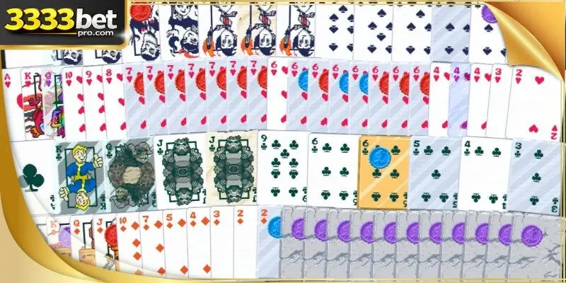 An artistic illustration showing the hierarchy of winning card combinations