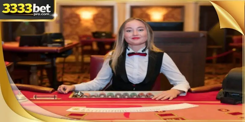 A professional croupier showcasing expert card handling at the table